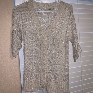 Day trip nude sparkly shirt